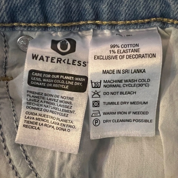 Levis High Rise Flare Women's Jeans Sz 30 X 30 Blue Light Wash Big E 99% Cotton - Picture 10 of 10